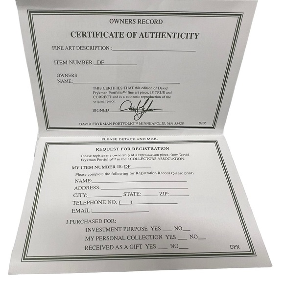 David Frykman Portfolio English Collection 2001 “Man with Briefcase” NIB - Picture 7 of 9